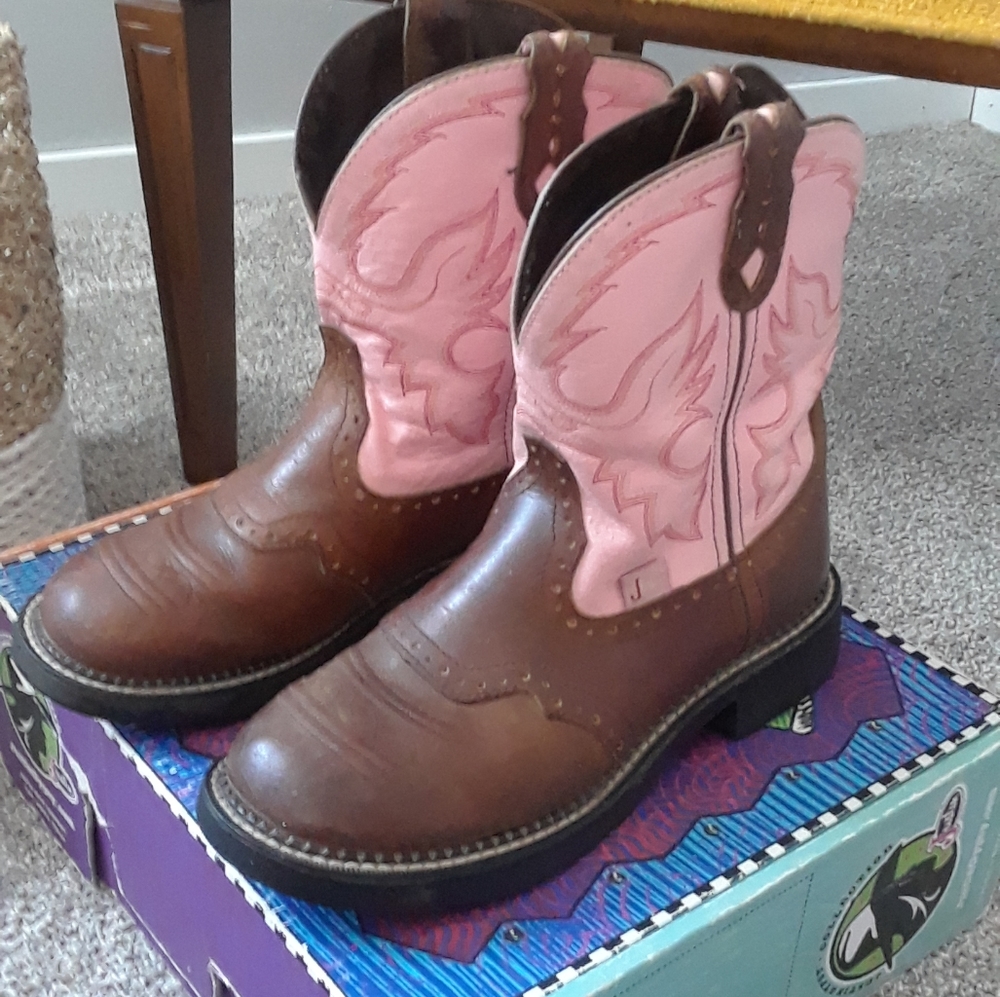 Justin Gypsy Brown Leather Fatbaby Cowboy Boots